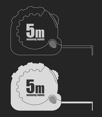 Measure roulette. Chalkboard illustrations
