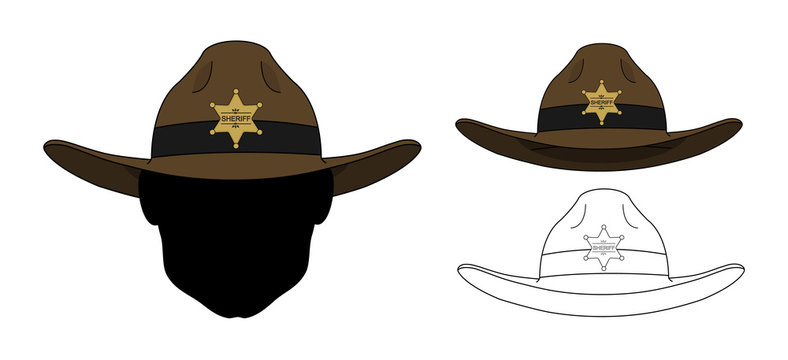 Wild west old fashion sheriff hat