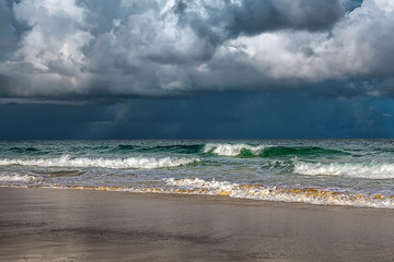 Storm on Karon Beach. Phuket Island in Thailand.