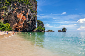 Famous Railay beach in the Thai province of Krabi.