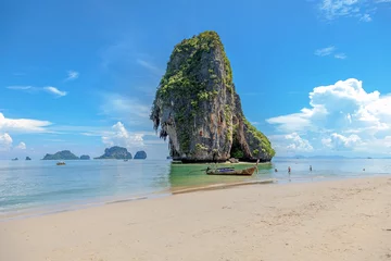 Foto op Plexiglas Railay Beach, Krabi, Thailand Beroemd strand van Railay in de Thaise provincie Krabi.