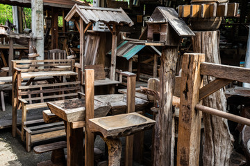 Old wood furniture