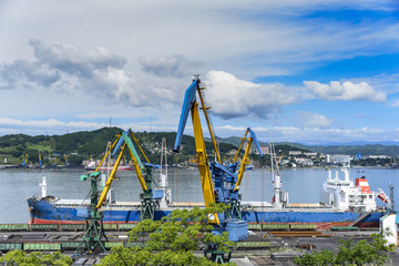 Sea port.
Nakhodka. Sea port on the southeastern coast of Russia.