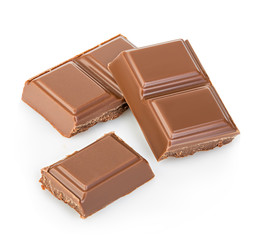 Chocolate isolated on white background
