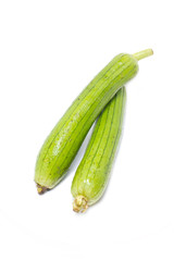Sponge gourd isolated on white.