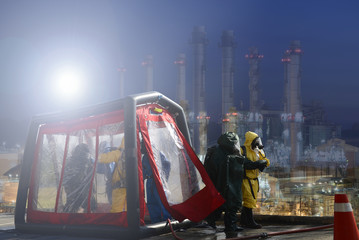 Decontamination station for emergency response Oil,refinery plant.