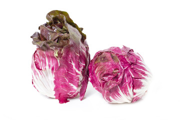 Radicchio isolated on white.