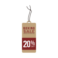 Obraz na płótnie Canvas Boxing sale label