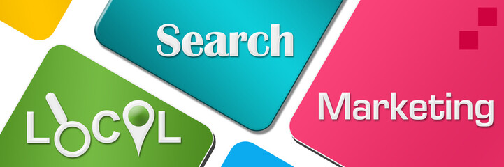 Local Search Marketing Colorful Rounded Squares Horizontal 