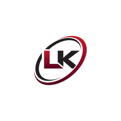 Obraz premium Modern Initial Logo Circle LK