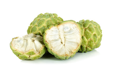Sugar apple fruit isolated on the white background