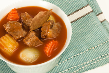 Beef massaman red curry with vegetables and peanuts