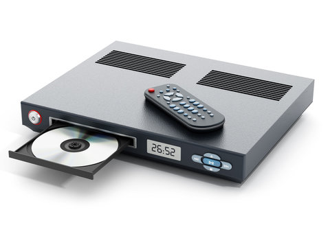 Blu-ray player with open disc tray