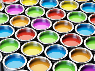Paint cans color palette