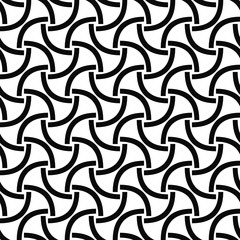 Monochrome seamless curved shape pattern design
