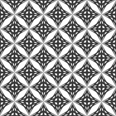 Seamless monochrome striped star pattern