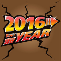 Happy New Year 2016 Wallpaper Design