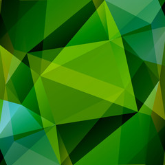 Plakat green polygonal background