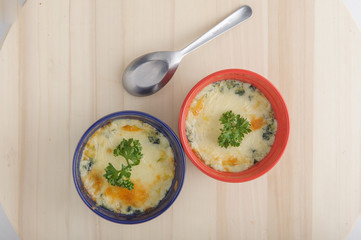 Baked spinach with cheese