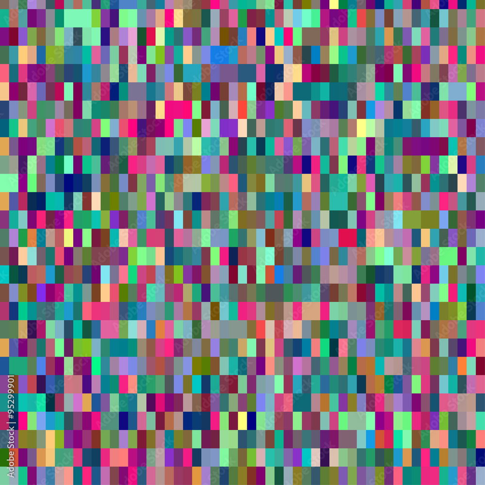 Poster Colorful pattern with chaotic pixels