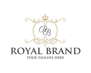 Fototapeta na wymiar vintage classic royal prestige luxury badge