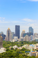 Fototapeta na wymiar Downtown and business district in Bangkok, Thailand