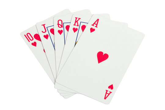 Playing card isolated on white