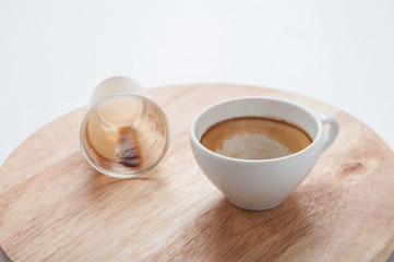 empty cup of coffee empty cup of espresso delicious espresso