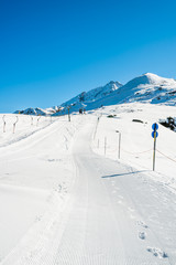 Fototapeta na wymiar Austrian Alps in the winter, Mayrhofen ski resort