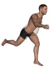 Obraz premium Human man fat and slim concept isolated