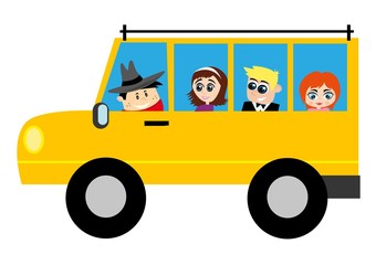 dzieci w autobusie © monikakosz