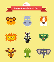 set of animal masks for costume Party 