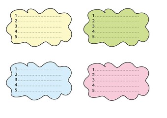 grafika,chmurki,cyfry,naklejki © monikakosz