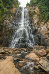 Tropical rainforest waterfall of Sunanta waterfall in Nakhon Si
