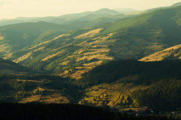 Landscape view in Apuseni mountains
