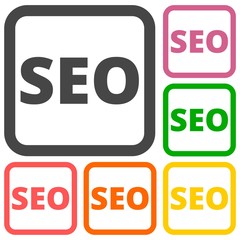 SEO sign icons set