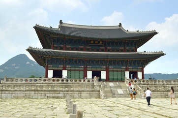 Obraz premium Gyeongbok Palace, Seoul, Korean Republic ..