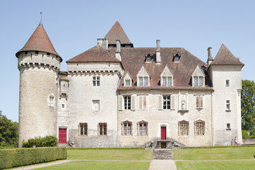 Fototapeta na wymiar Castle of Clermont (fr.Château de Cléron). Region Franche-Comt