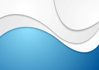 Blue white wavy art background