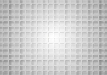 Grey geometric square mesh with shadow