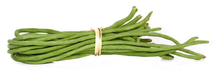 Yard Long bean on white background