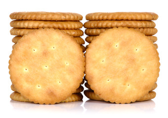 Cracker isolated on over white background