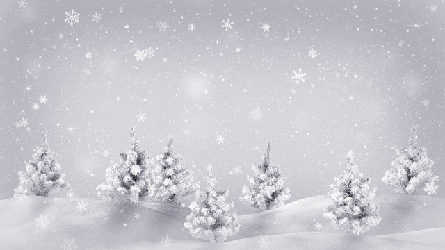 snow covered trees christmas animation loop 4k (4096x2304)
