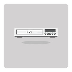 Fototapeta na wymiar Vector of flat icon, DVD player on isolated background