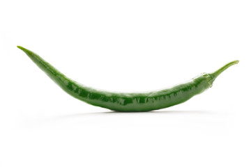 One green hot chilly pepper