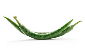 Green hot chilly pepper