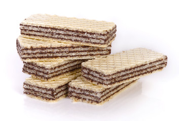 Wafers isolated on a white background