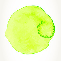 Yellow watercolor circle