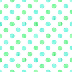 Seamless watercolor dots pattern