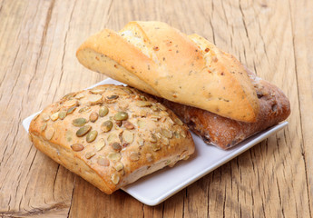 spiced bread on wood